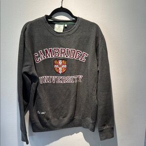 Cambridge University Dark Gray Crewneck Sweatshirt